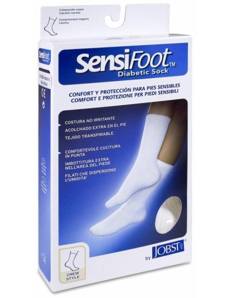 Sensifoot Calcetines Pie Diabético Compresión Normal Talla M, 2 Uds
