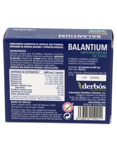 Balantium Hipermonium Retard 45Cap.