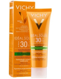 Vichy Idéal Soleil Cuidado Protector Anti-Imperfecciones 3 En 1 Spf30+ 50Ml