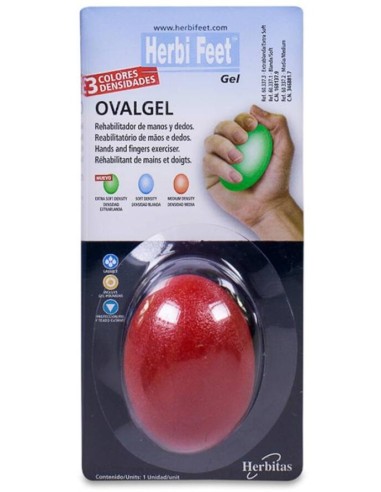 Herbi Feet Ovalgel Extra Soft Rehabilitador Rojo, 1 Ud
