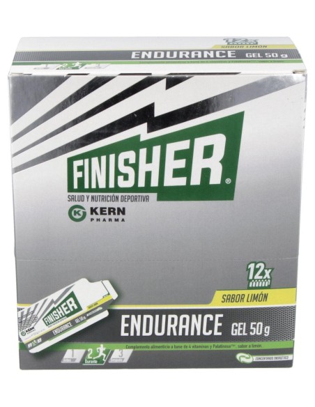 Finisher Endurance Gel Sabor Limón, 12 Uds