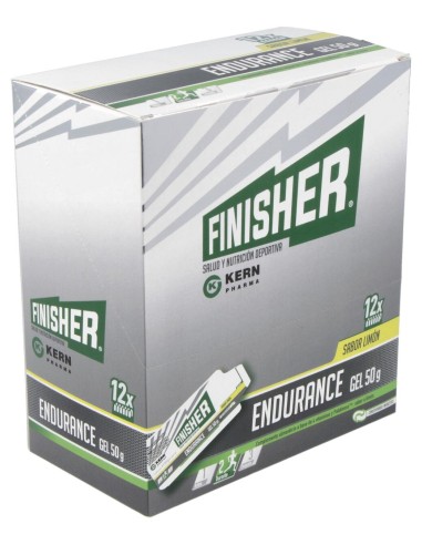 Finisher Endurance Gel Sabor Limón, 12 Uds