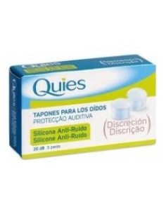 Quies Tapones Silicona Anti-Ruido, 6 Unidades