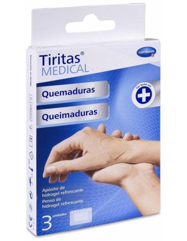 Tiritas Medical Quemaduras Pequeñas 6,5 X 4,5 Cm, 3 Uds