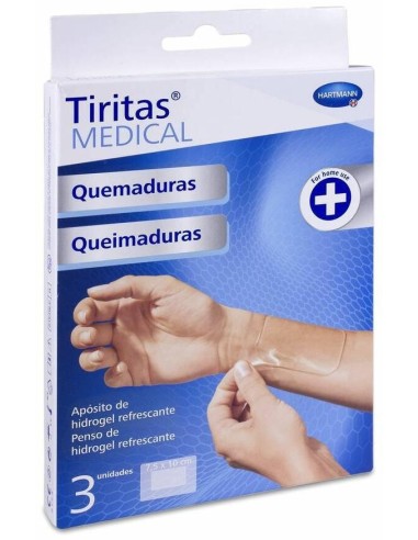 Tiritas Para Quemaduras 7,5 X 10 Cm, 3 Uds
