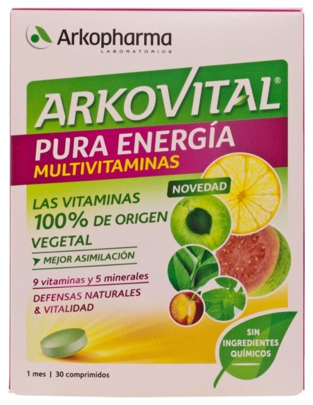Arkopharma Arkovital Pura Energía, 30 Comprimidos