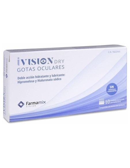 Ivision Dry Grotas Oculares Unidosis 20X0.5 Ml