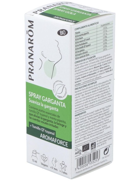 Pranarôm Aromaforce Spray Garganta Bio 15Ml