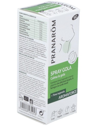Pranarôm Aromaforce Spray Garganta Bio 15Ml