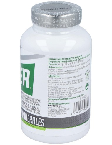 Finisher Multivitamínico Y Minerales, 60 Uds