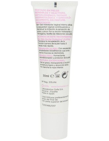 Be+ Cuidado Femenino Gel Hidratante Vaginal Interno 30Ml