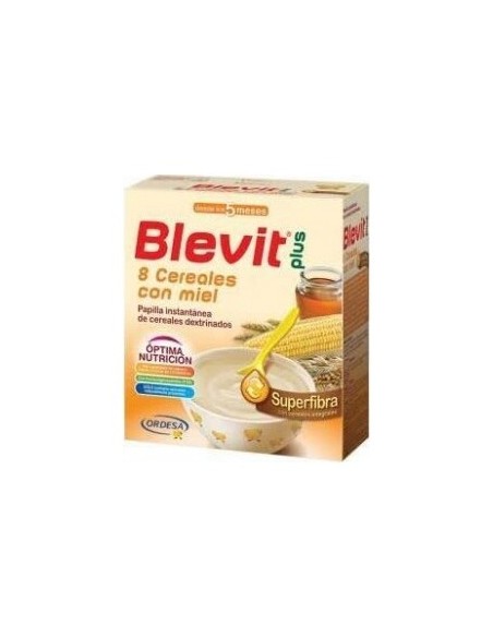 Blevit Plus 8 Cereales Miel Superfibra, 600 G
