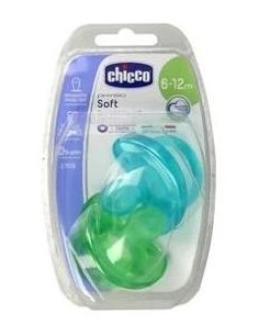 Chicco Chupete Physio Soft Silicona +12 Meses Rosa, 2 Uds