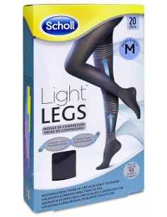 Scholl Light Legs Medias De Compresión Ligera 20Den Color Negro Talla L 1Ud