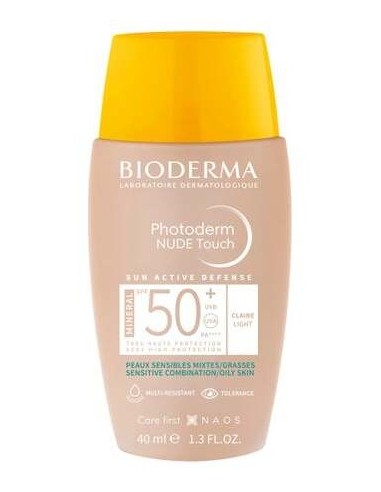 Bioderma Photoderm Nude Touch Mineral Spf50+ Claro 40Ml