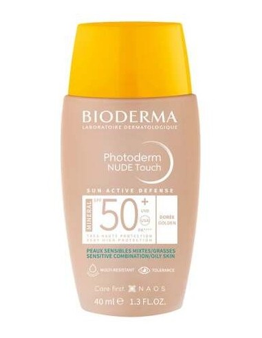 Bioderma Photoderm Nude Touch Mineral Spf50+ Dorado 40Ml