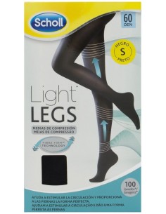 Scholl Light Legs Medias De Compresión Ligera 60 Den Negro Talla S, 1 Ud