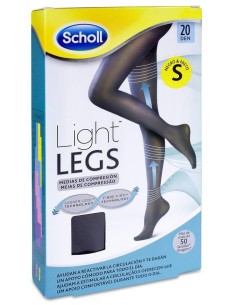 Scholl Medias De Compresión Ligera 20 Den Negro Talla S, 1 Ud
