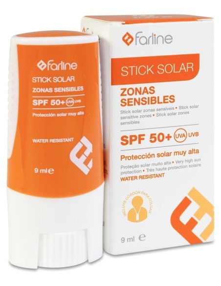 Farline Stick Solar Zonas Sensibles Spf 50+, 9 Ml