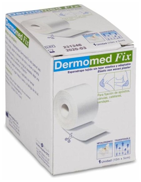 Dermomed Fix Esparadrapo Tejido Sin Tejer Elástico 10 M X 5 Cm, 1 Ud