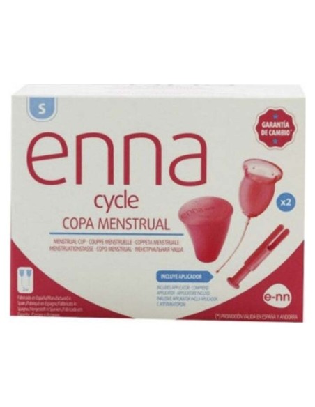 Enna Cycle Copa Menstrual Con Aplicador Talla S, 2 Uds
