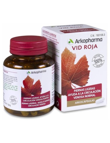 Arkopharma Arkocápsulas Vid Roja, 84 Cápsulas