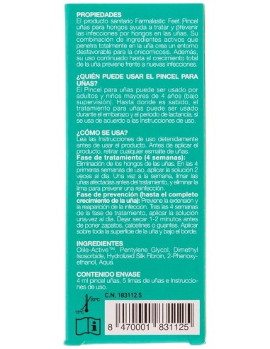 Farmalastic Micosis Pincel De Uñas Para Hongos, 4 Ml