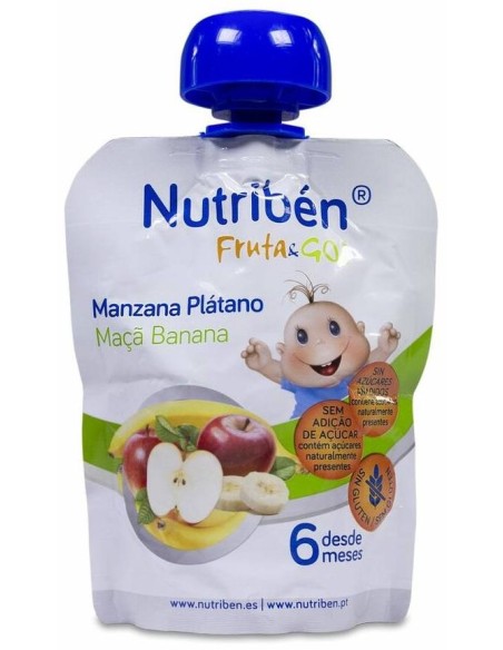 Nutriben Fruta And Go !Manzana-Platano 90Gr.