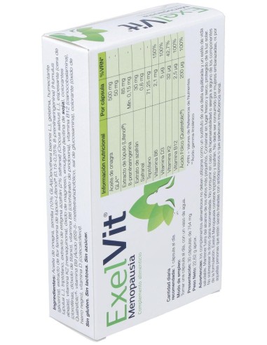 Exelvit Menopausia, 30 Cápsulas