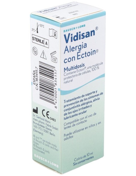 Vidisan Alergia Con Ectoin Colirio Multidosis 10 Ml