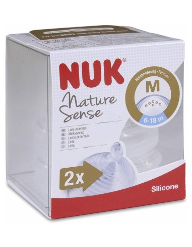 Nuk Natura Sense Tetina Silicona Talla M 6-18 M, 2 Uds