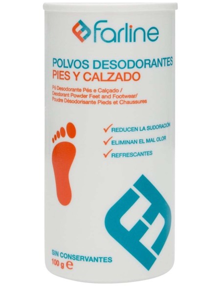 Farline Polvos Desodorantes De Pies, 100 G