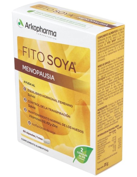 Arkopharma Fitosoya Menopausia, 60 Cápsulas
