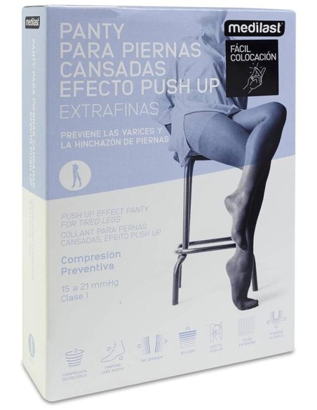 Medilast Panty De Compresión Preventiva Para Piernas Cansadas De Fácil Colocación 431 Beige Talla M, 1 Unidad
