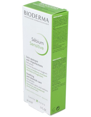 Sebium Sensitive Calma Rehidrata Lesiones Acne 30M