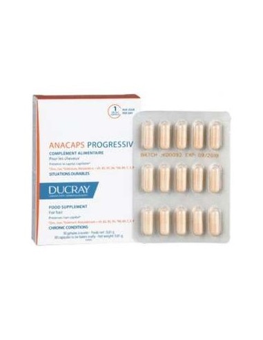 Ducray Anacaps Progressiv, 30 Cápsulas