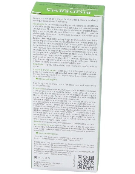Sebium Sensitive Calma Rehidrata Lesiones Acne 30M