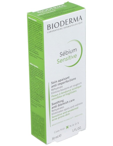 Sebium Sensitive Calma Rehidrata Lesiones Acne 30M