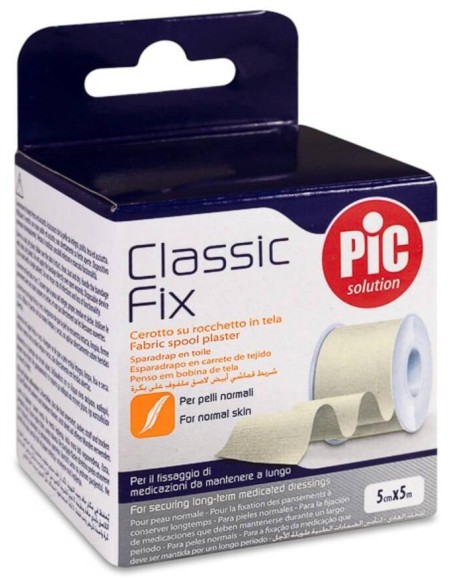 Artsana Esparadrapo Pic Classic Fix Tejido Color Blanco 5 M X 5 Cm