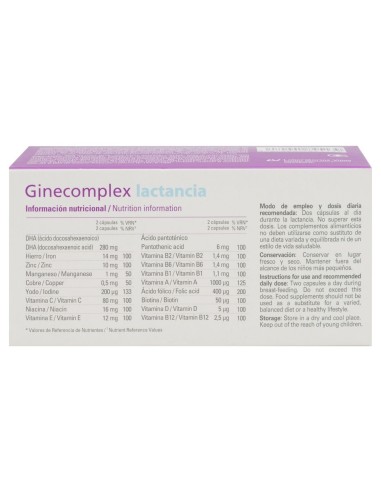 Laboratorios Viñas Ginecomplex Lactancia 60 Caps