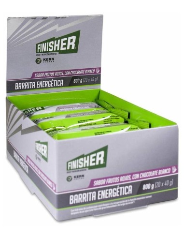 Finisher Barritas Energéticas Chocolate Blanco Y Frutos Rojos 20Uds