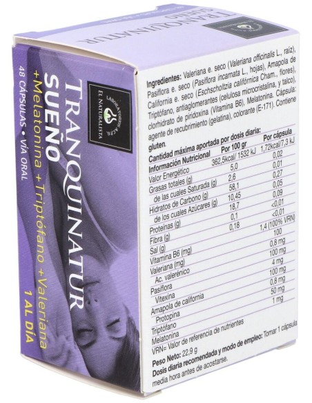 El Naturalista Tranquinatur Sueño, 48 Cápsulas