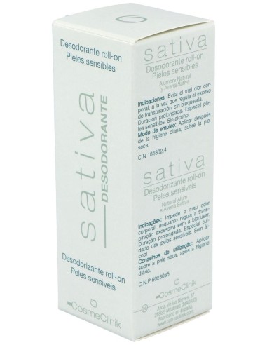 Sativa Desodorante Natural Cosmeclinik Roll On 75Ml