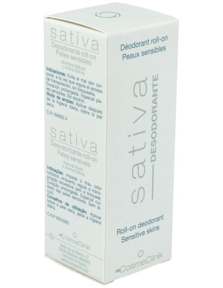 Sativa Desodorante Natural Cosmeclinik Roll On 75Ml