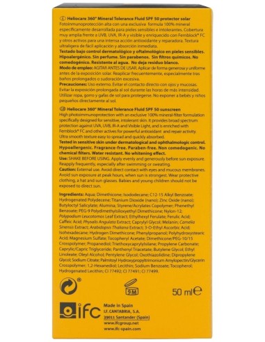 Heliocare 360º Mineral Tolerance Fluid Protector Solar Spf50 50Ml