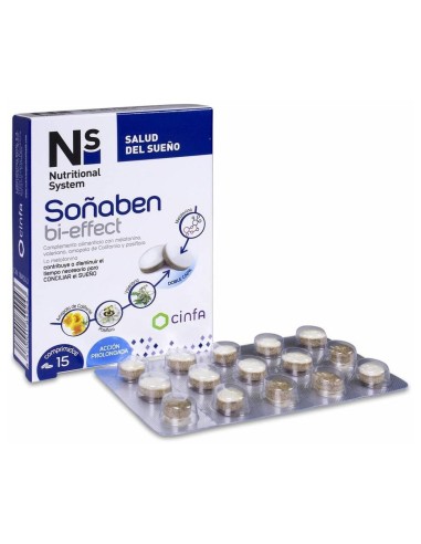 Ns Soñaben Bi-Effect Melatonina 1,85Mg 15 Comp