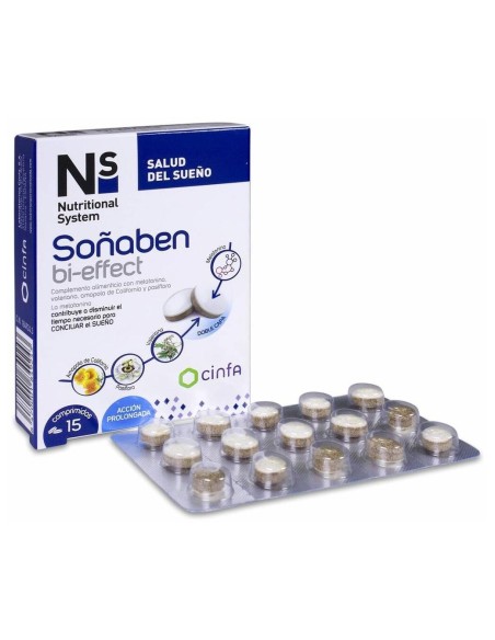 Ns Soñaben Bi-Effect Melatonina 1,85Mg 15 Comp