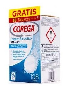 Corega Oxígeno Bio-Activo Limpieza Prótesis Dental 108 Tabletas 2