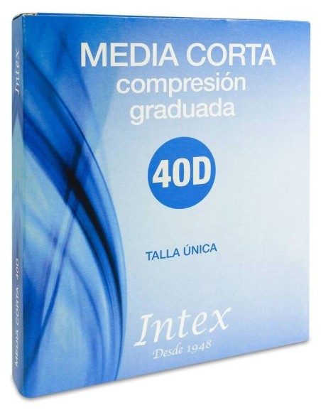 Intex Media Corta Compresión Ligera Negro, 1 Par