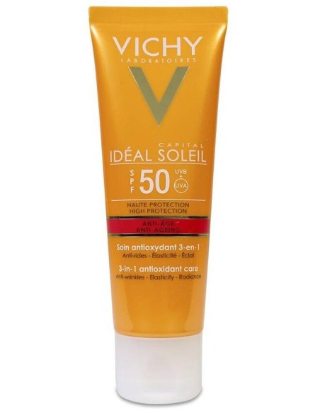 Vichy Ideal Soleil Cuidado Protector Antiedad 3En1 Spf50 50Ml